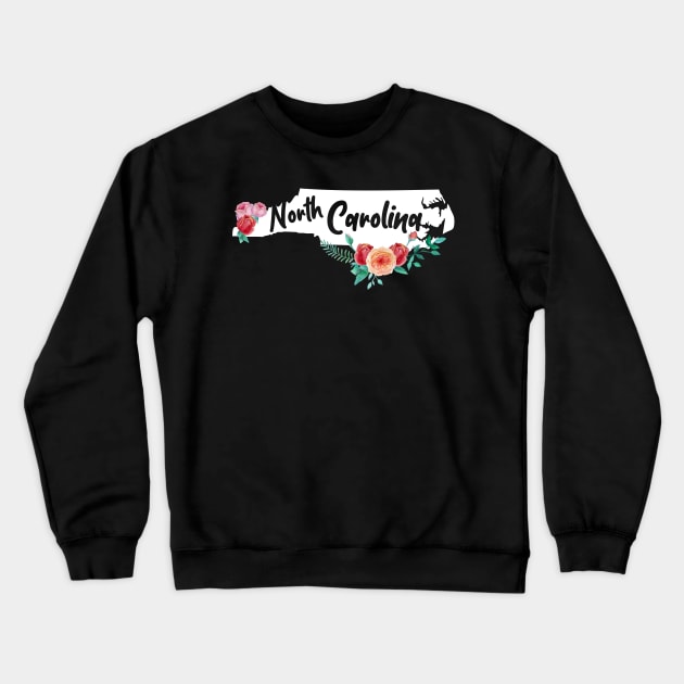 North Carolina Gift for Women and Girls Crewneck Sweatshirt by JKFDesigns